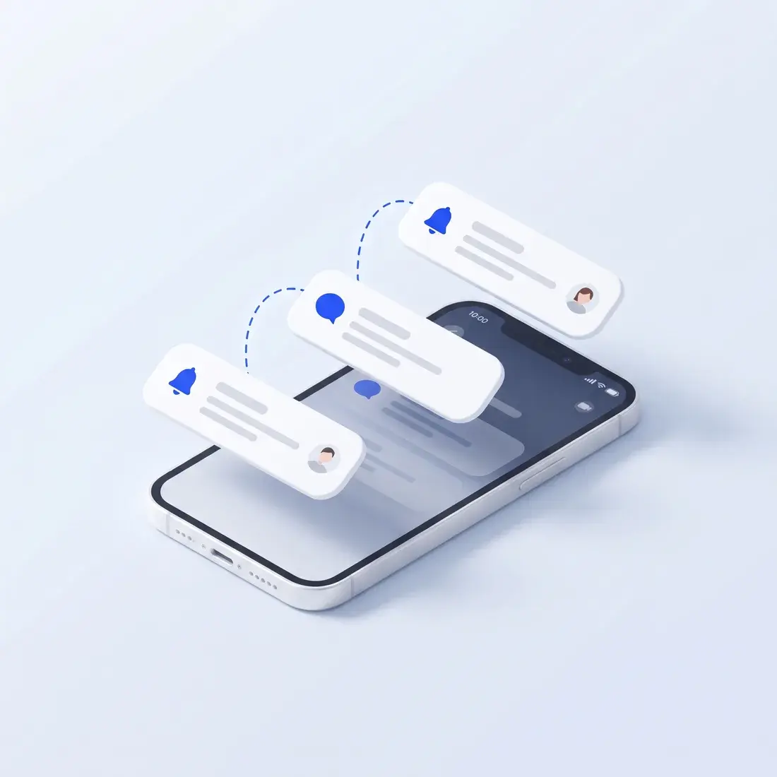 Lead alerts arriving on a phone